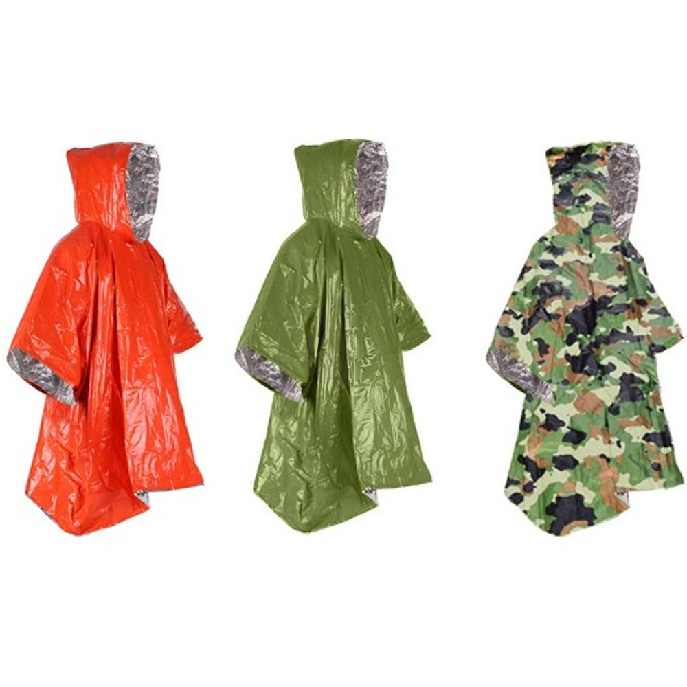 Outdoor First Aid Survival Emergency Camouflage Survival Raincoat