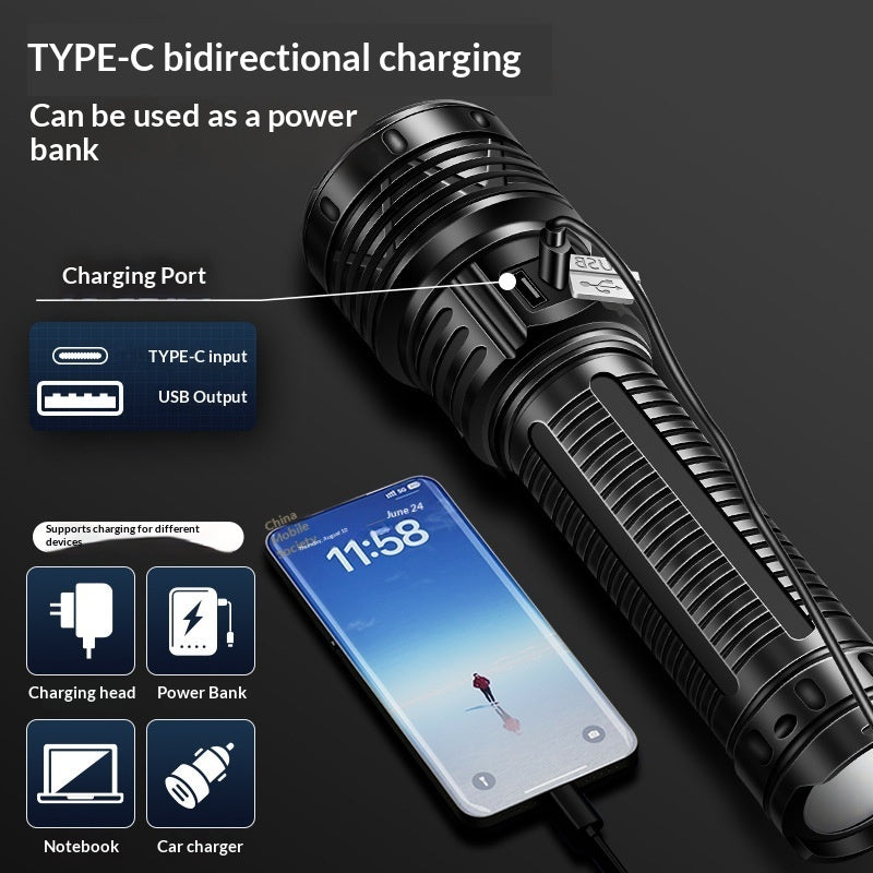 Rechargeable Household Emergency Flashlight For Home Use