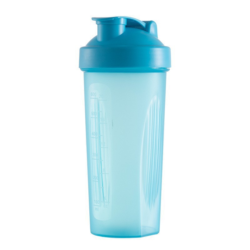 600ml Shaker Bottle For Smoothies And Protein Powder Measuring Cup Outdoor Fitness Water Bottle