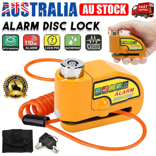 Motorcycle Alarm Disc Lock Motorbike Brake Security Disk Rotor Lock Bike Bicycle