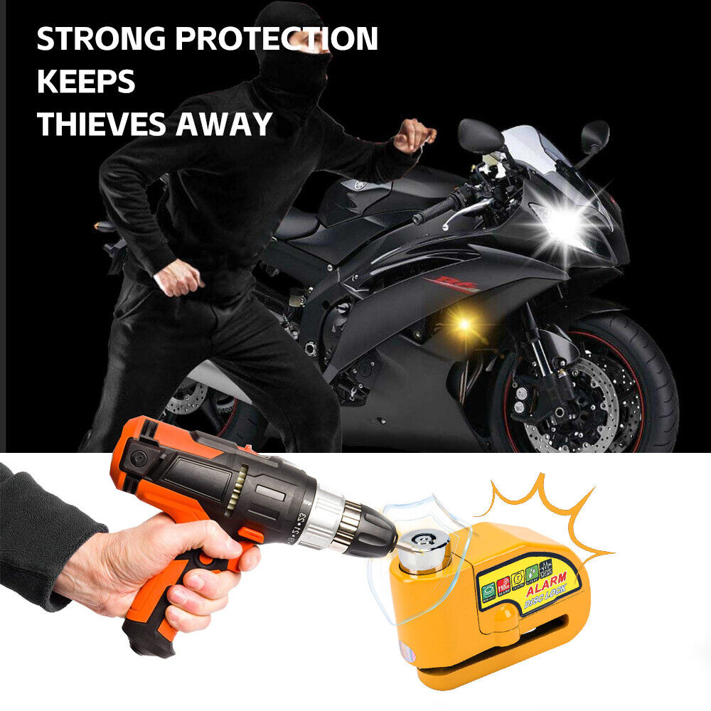 Motorcycle Alarm Disc Lock Motorbike Brake Security Disk Rotor Lock Bike Bicycle