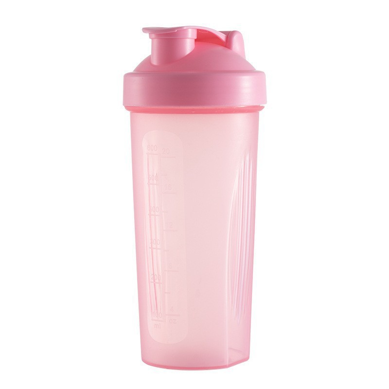 600ml Shaker Bottle For Smoothies And Protein Powder Measuring Cup Outdoor Fitness Water Bottle